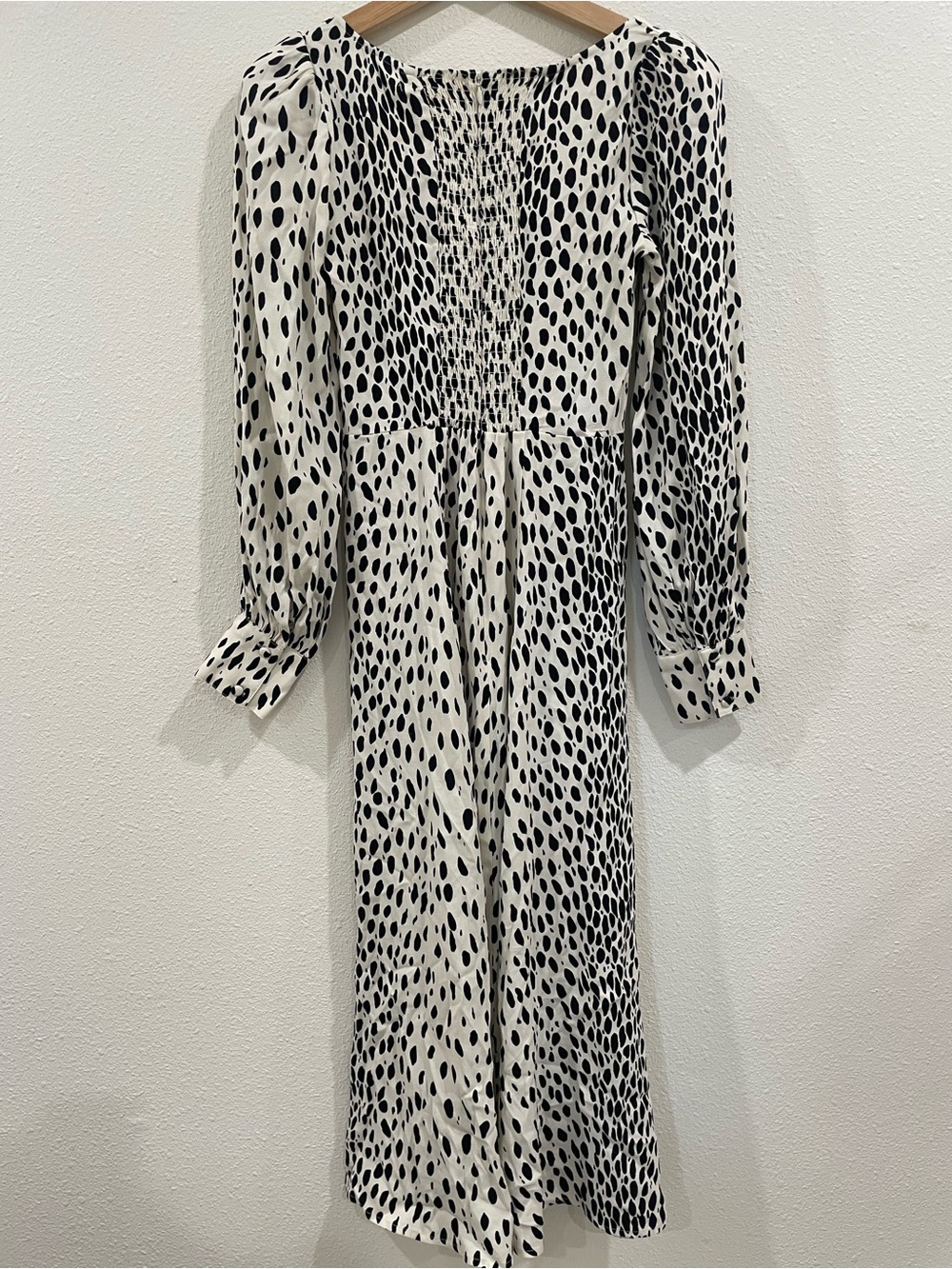 Reformation Alesia Dress Cream Cheetah  Leopard Animal Print Midi Dress Size 0 - Picture 11 of 12